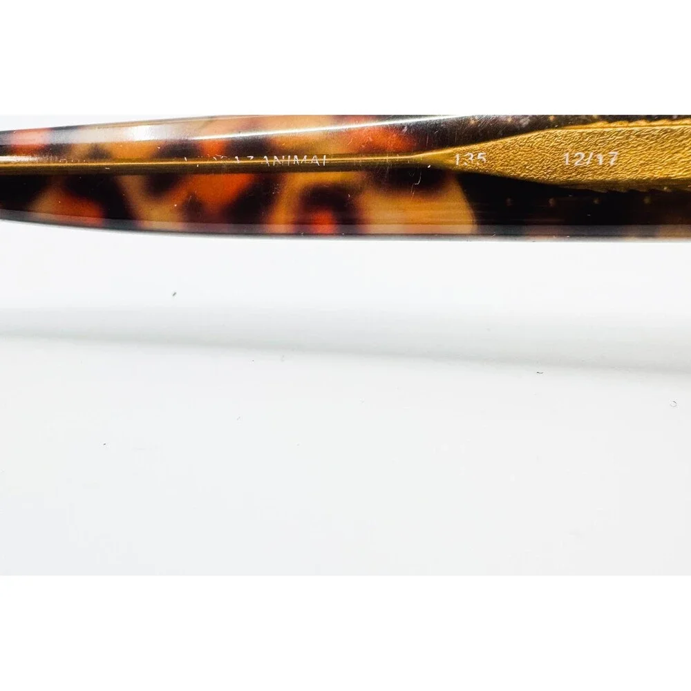 Bebe Eyeglasses Womens Brown Tortoise Animal Studded 53-17-135